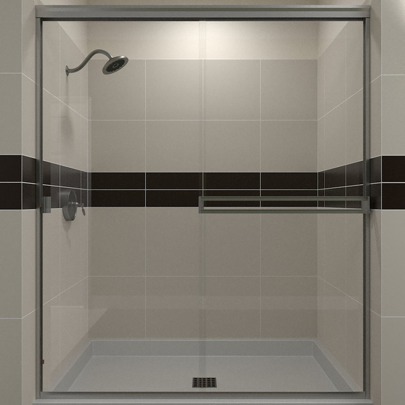 Arizona Shower Door 61 X 67 Bypass Semi Frameless Shower Door