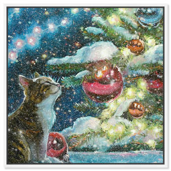 Click Wall Art Realistic Hipster Cat Graphic Art Print On Wood Wayfair