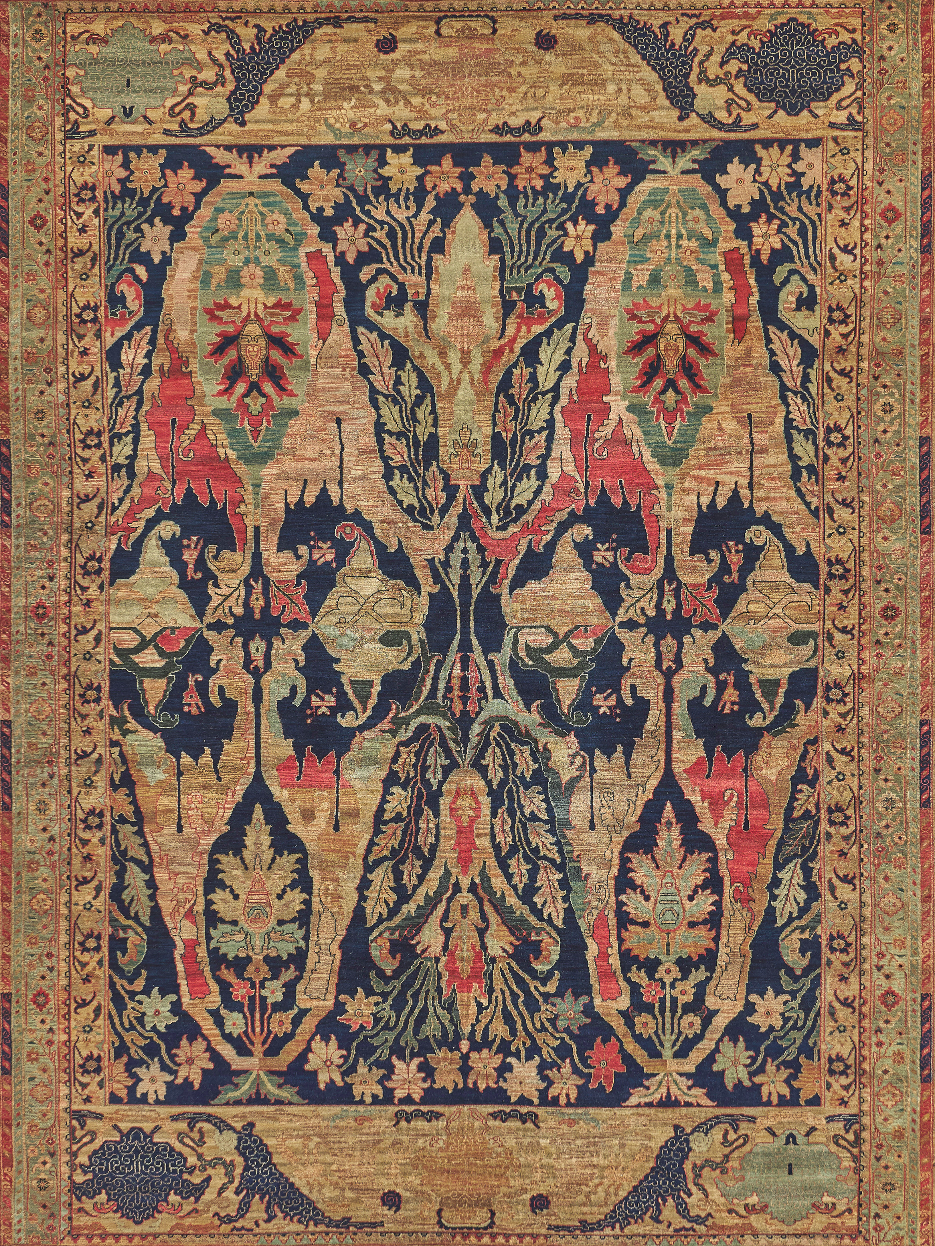 Exquisite Rugs Jurassic Hand Knotted Wool Bluebrown Area Rug Reviews Wayfair