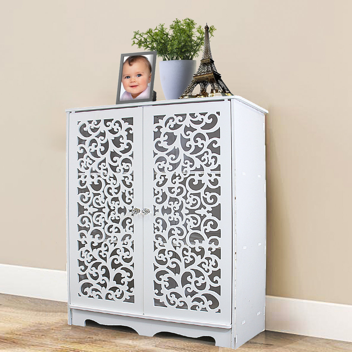 Ophelia Co Sculpture Work Door 10 Pair Stackable Shoe Storage