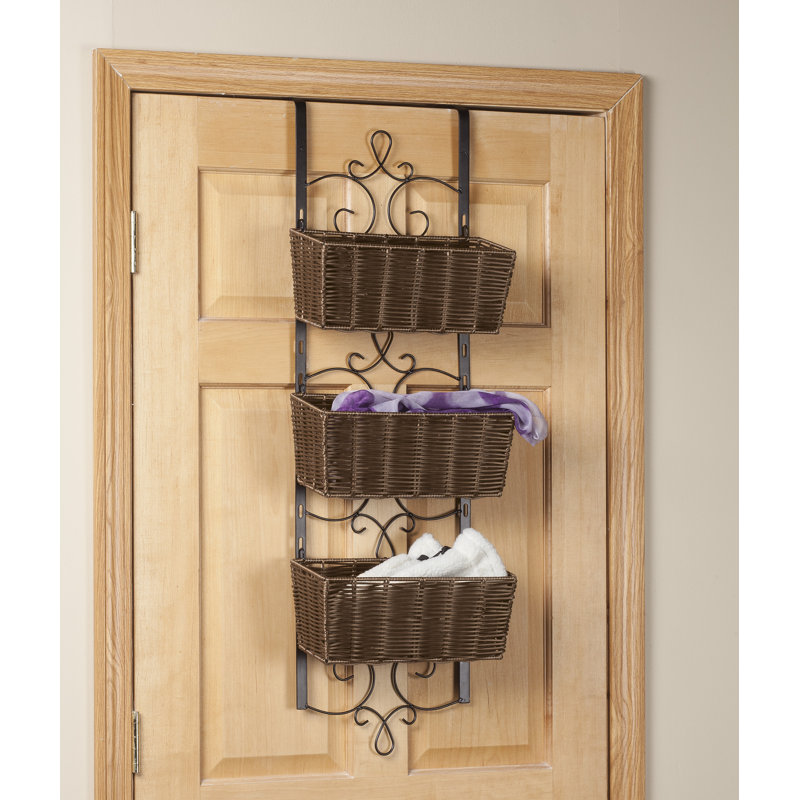 Miles Kimball Over The Door Wicker And Metal Basket Wayfair