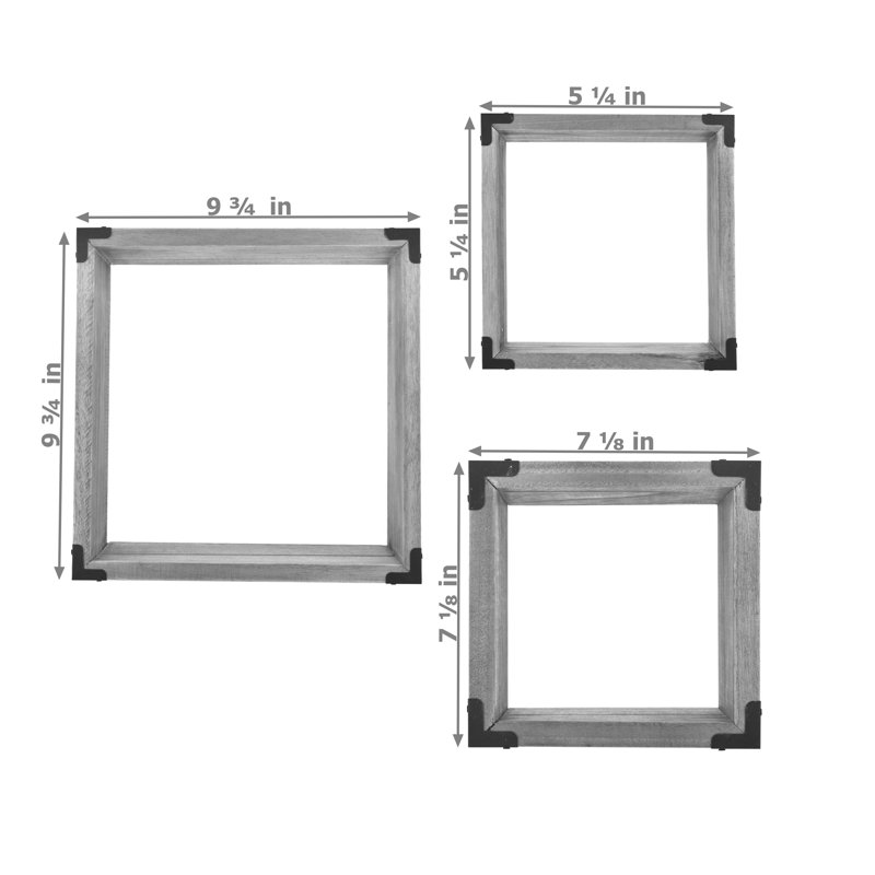 Gracie Oaks Steger Open Shadow 3 Piece Wall Shelf Set Reviews