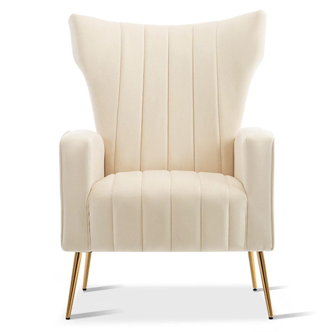 Everly Quinn Emma-Lea Wide Tufted Velvet Armchair | Wayfair