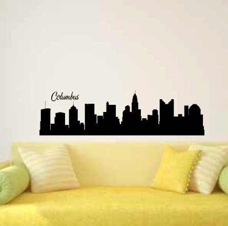Ivy Bronx Deguzman Columbus Ohio City Skyline Wall Decal Wayfair