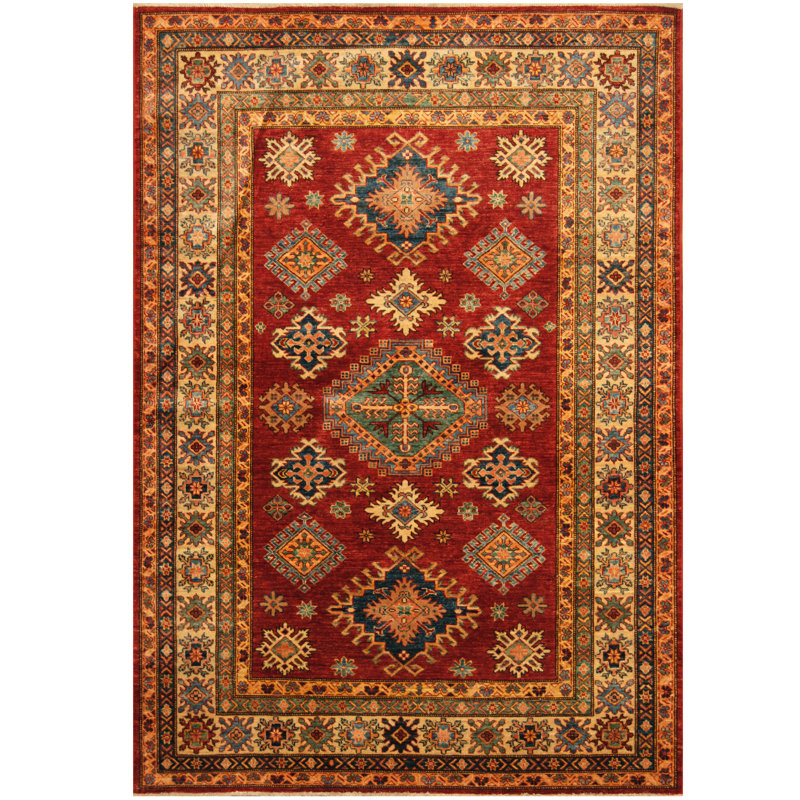 Bloomsbury Market One Of A Kind Eloisa Hand Knotted Red Ivory 5 X 7 3 Wool Area Rug Wayfair