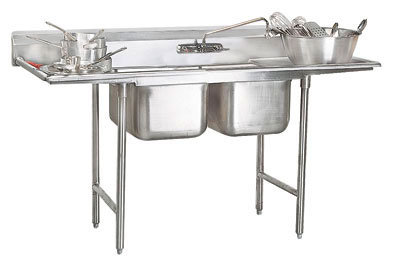 T9-2-36-18RL-X T-9 Series 72" x 27" Free Standing Service Sink
