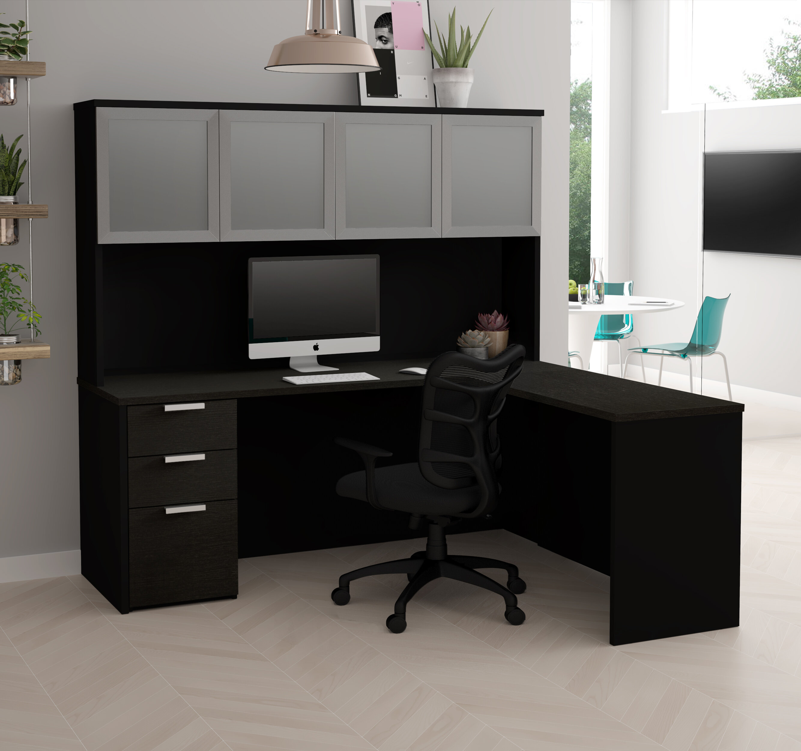 Upper Square Kadian Contemporary Reversible L Shape Corner Desk