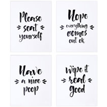 Bathroom Sign Funny Wall Decor Funny Decor Wipe Your Butt 10 inches by 5 inches Funny Bathroom Art Honey Dew Gifts Wall Decor Bathroom Wall Decor Bathroom Art 