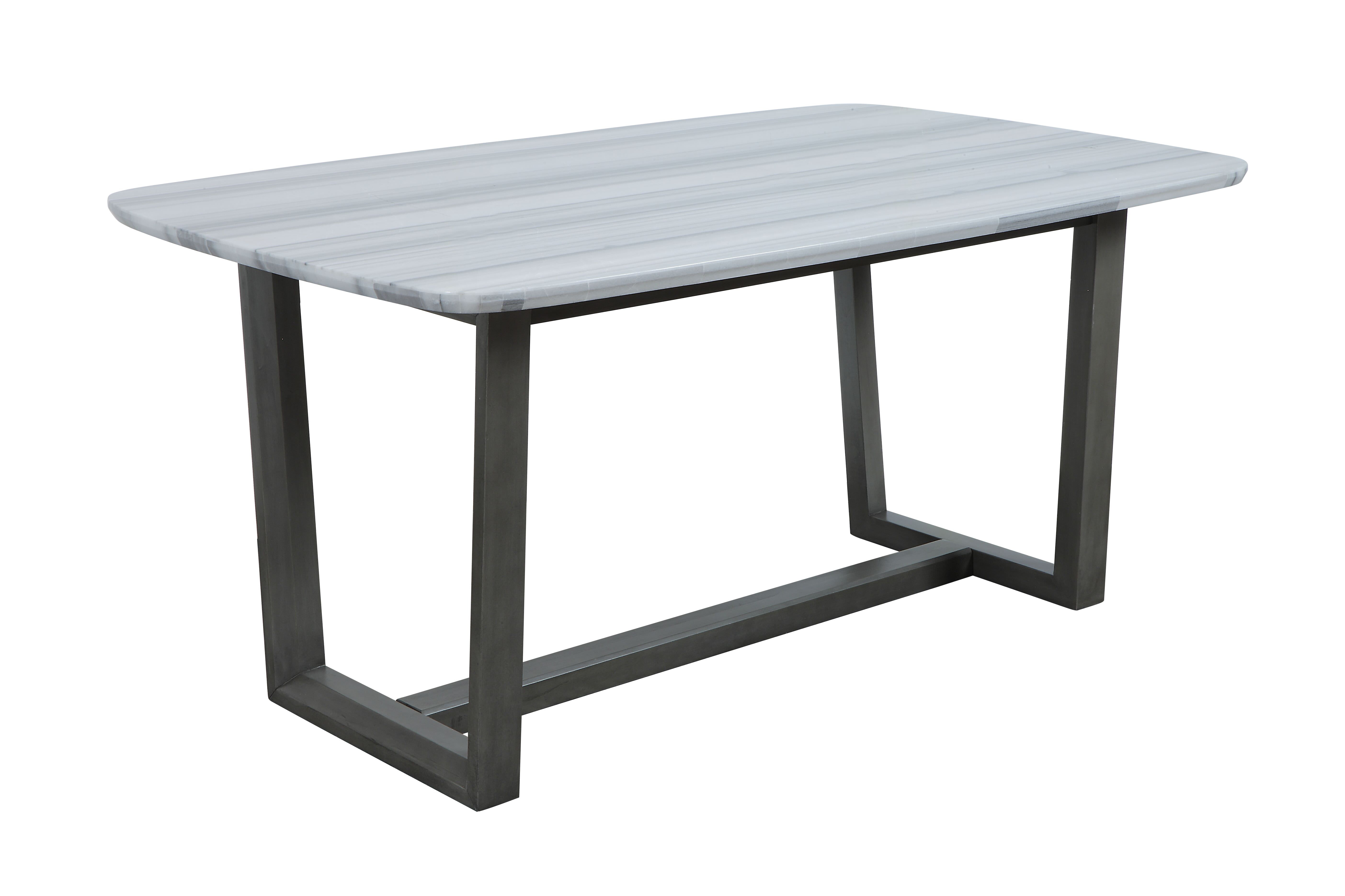 Latitude Run 40 X 72 X 30 Marble Grey Oak Wood Marble Dining Table Wayfair Ca