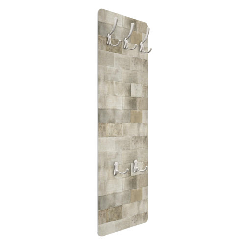 Concrete Brick Wall Wall Mounted Coat Rack Symple Stuff