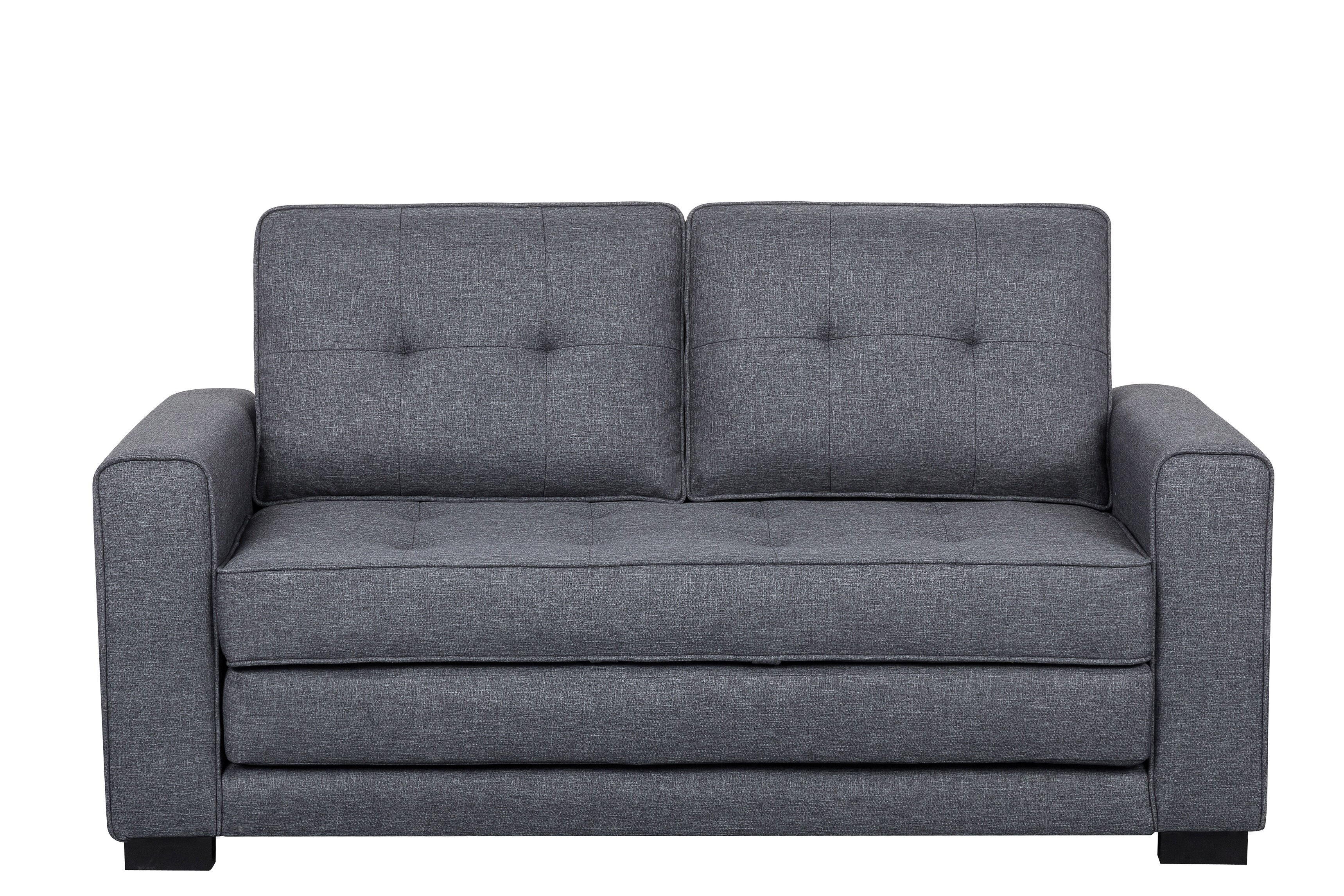 bray 58'' linen square arm sofa bed