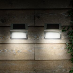 Set of 4 Stainless Steel LED Outdoor Brick Lights