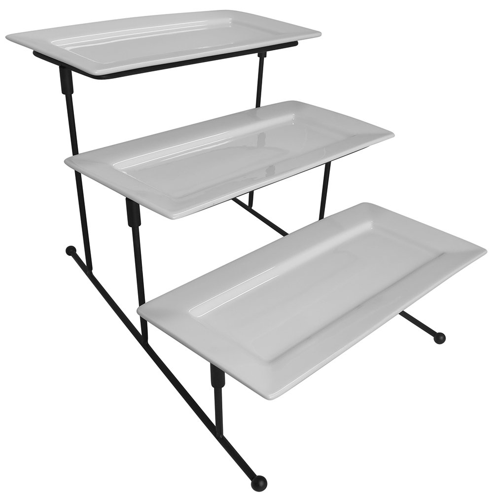Evelots 3 Tier Large Serving Tray Rack Stand Dessert Appetizer