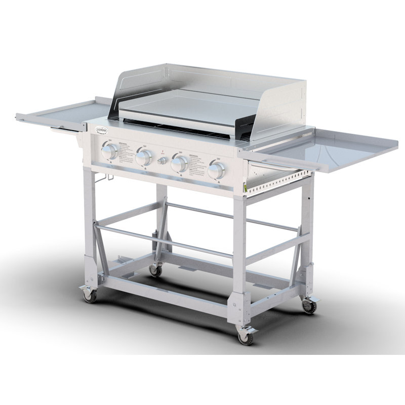 Louisianagrills 4 Burner Flat Top Propane Gas Grill With Side Shelves Reviews Wayfair
