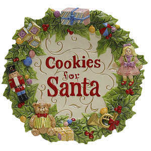 Toyland Christmas Cookies for Santa Plate Accent