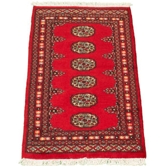World Menagerie Rodey Hand Knotted Wool Red Rug Wayfair