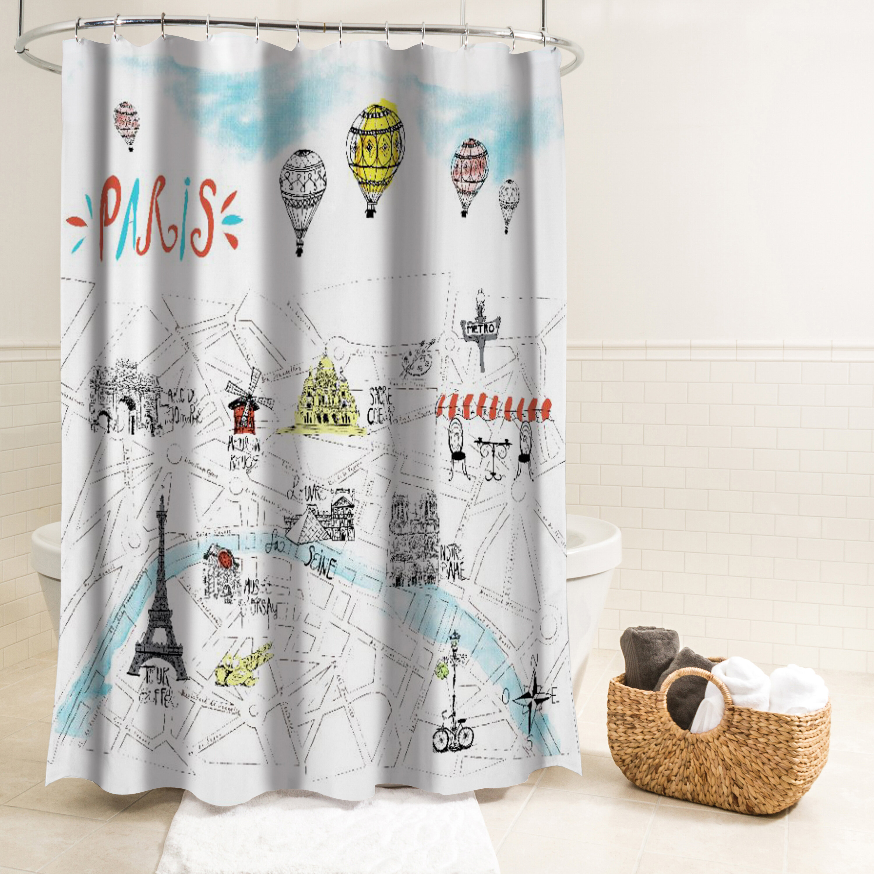 paris shower curtain