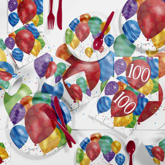 Creative Converting Balloon Blast 100th Birthday Party Paper
