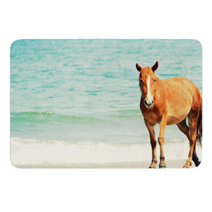 Wild Mustang of Carova by Robin Dickinson Bath Mat