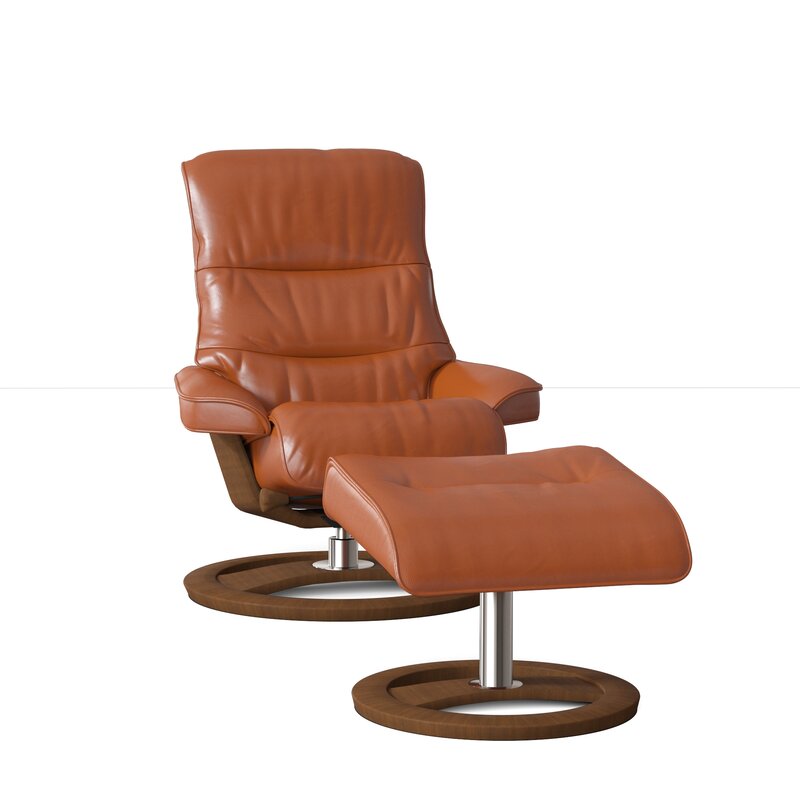 leather glider recliner with ottoman