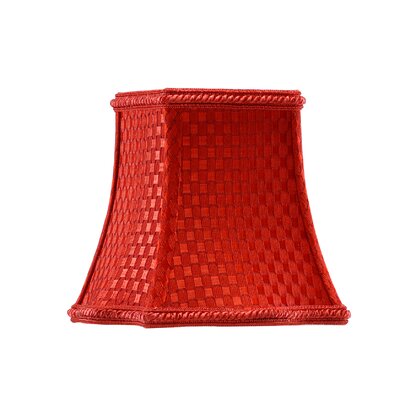 Small Clip-On Lamp Shade Red Bell Beaded Glass 2.5W" x 5.25W" x 4.25" H  Ornate 