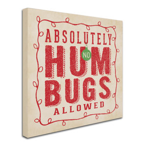 'Hum Bugs' Textual Art on Wrapped Canvas