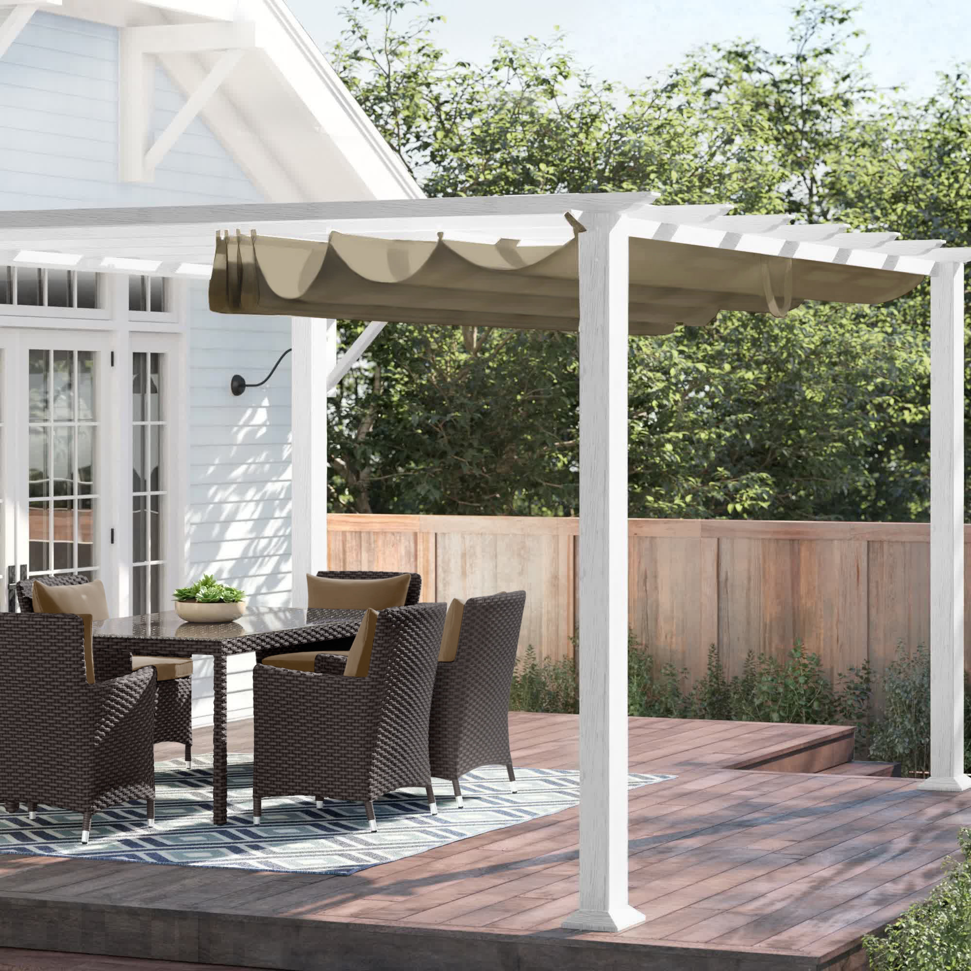 single periode Gevestigde theorie Sol 72 Outdoor™ Pakswith 16'7" W x 11'6"D Aluminum Pergola with Canopy &  Reviews | Wayfair