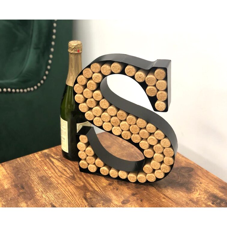 S | Decorative Wine Letters Cork Holder Decomil Wine Cork Holder | Wall Art Cork Holder Decor A-Z S Letter S