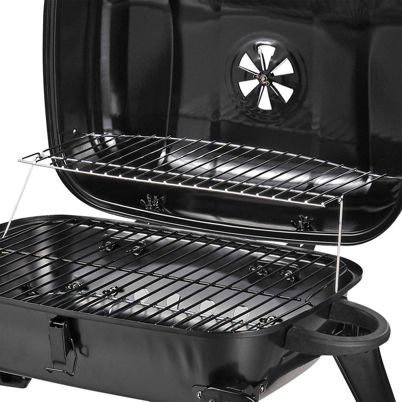 Outsunny Tabletop Portable Charcoal Grill Outdoor Folding Barbecue