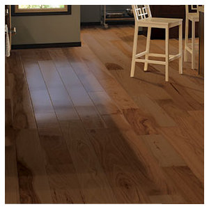 Wide Plank 6″ Engineered Hickory Hardwood Flooring in Saddle