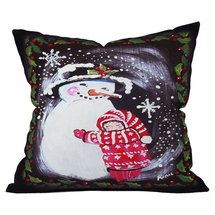 outdoor snowman pillows