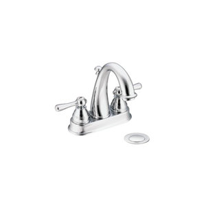 Kingsley Two Handle Centerset High Arc Bathroom Faucet