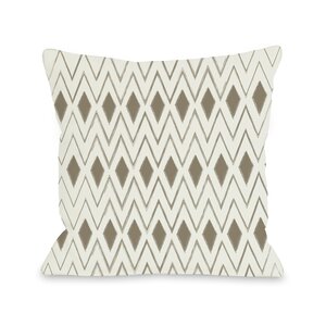 Natural Diamonds Geometric Throw Pillow