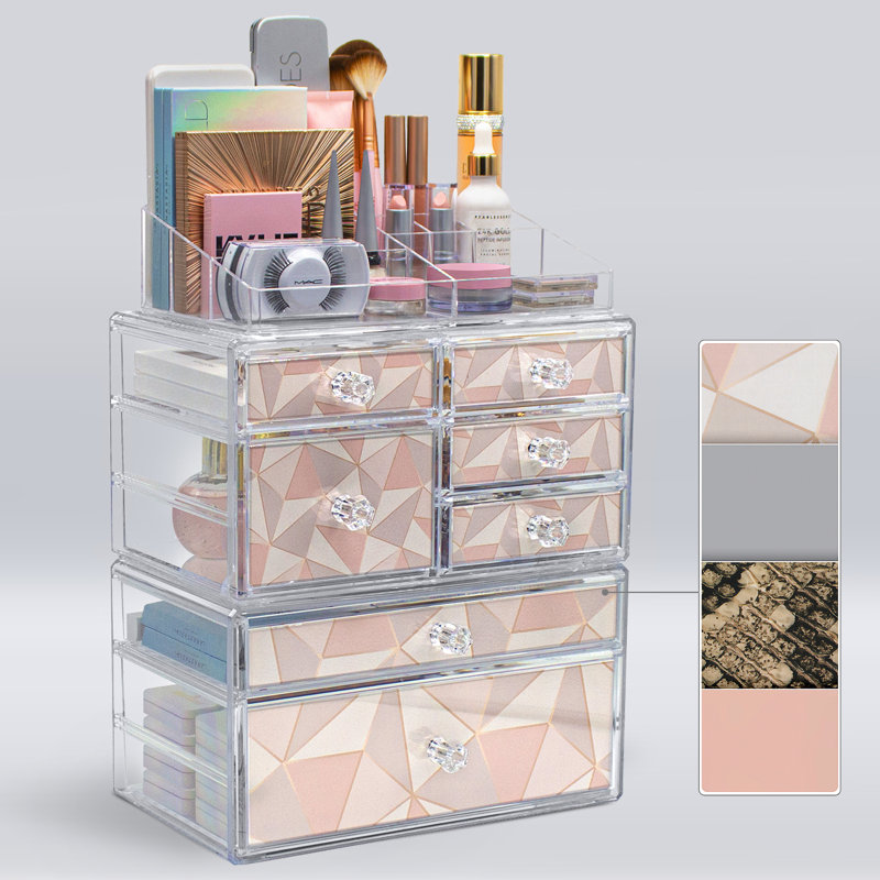 Sorbus Large Deluxe Interchangeable Makeup Organizer 4 Prints