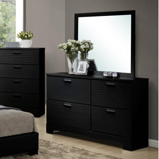 Go to store & view more images Moderno 4 Drawer Double Dresser with Mirror by Wildon Home®