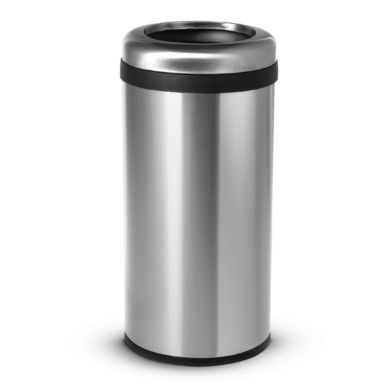 Hzl Branded Stainless Steel 15 8 Gallon Trash Can Reviews Wayfair