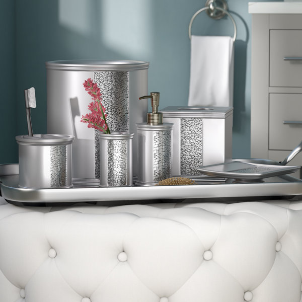 Willa Arlo Interiors Irie 6 Piece Silver Bathroom Accessory Set Reviews Wayfair