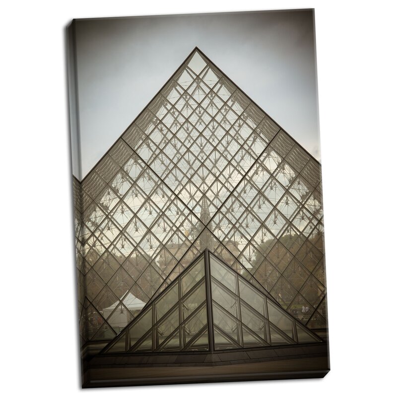 'Louvre Pyramid I' Photographic Print on Wrapped Canvas