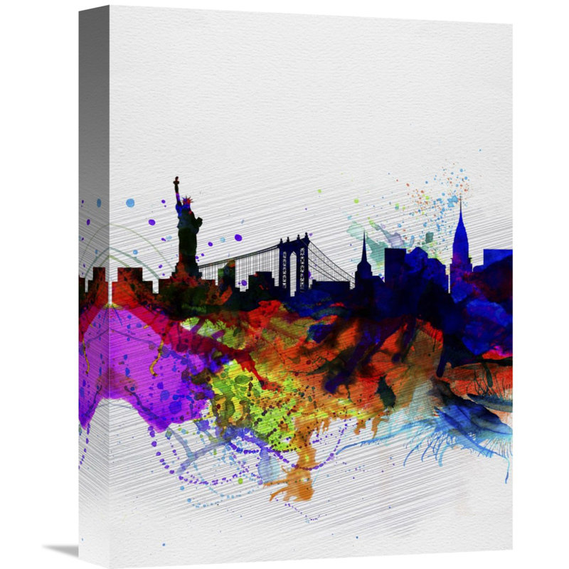 Naxart New York Skyline 1 Graphic Art On Wrapped Canvas Wayfair