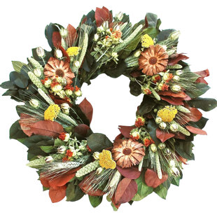 Metal flower wreath