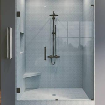 Dreamline Unidoor Plus 48 5 W X 72 H Hinged Shower Door With Clearmax Technology Wayfair Ca