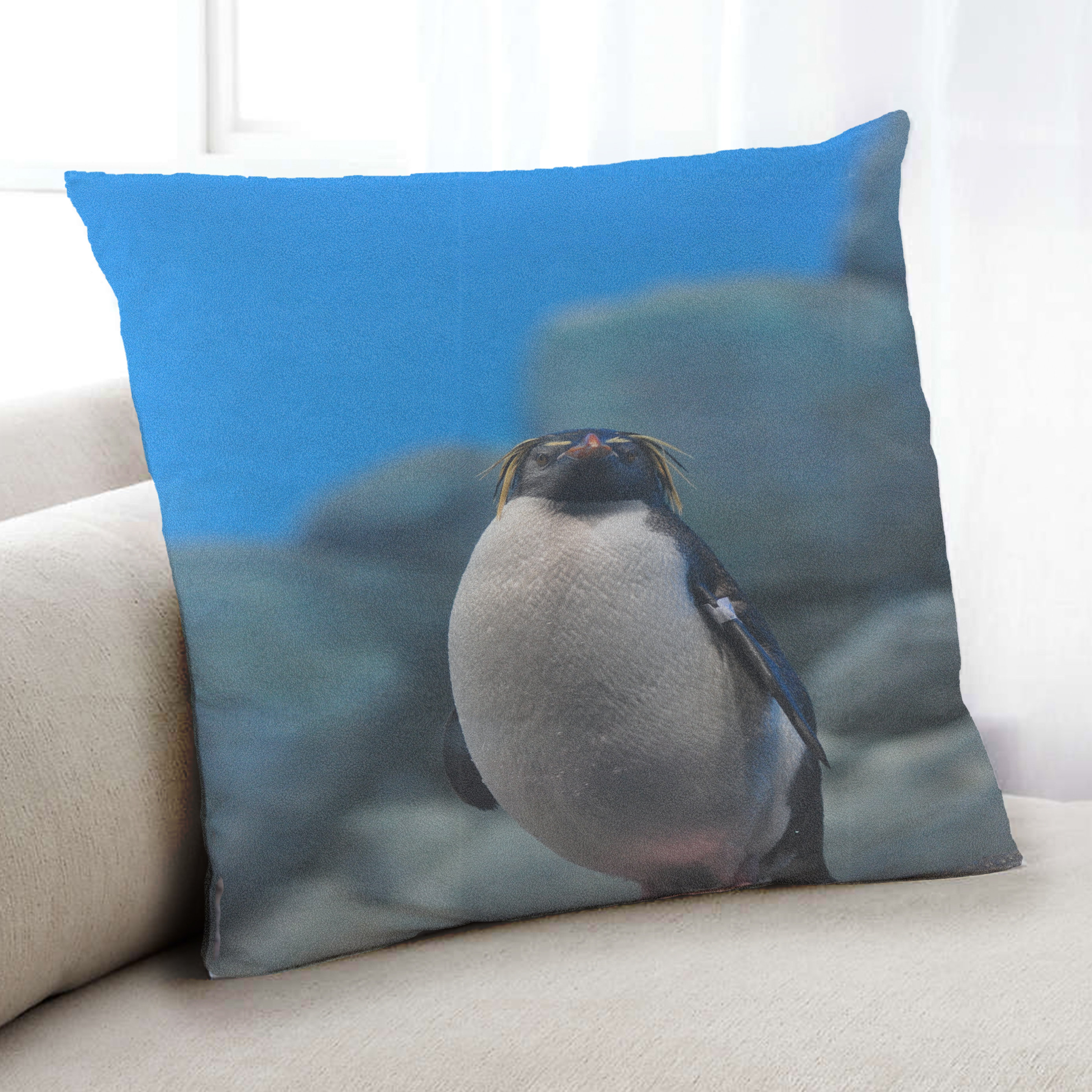 penguin throw pillow
