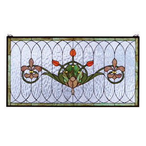 Floral Tulip and Fleurs Stained Glass Window