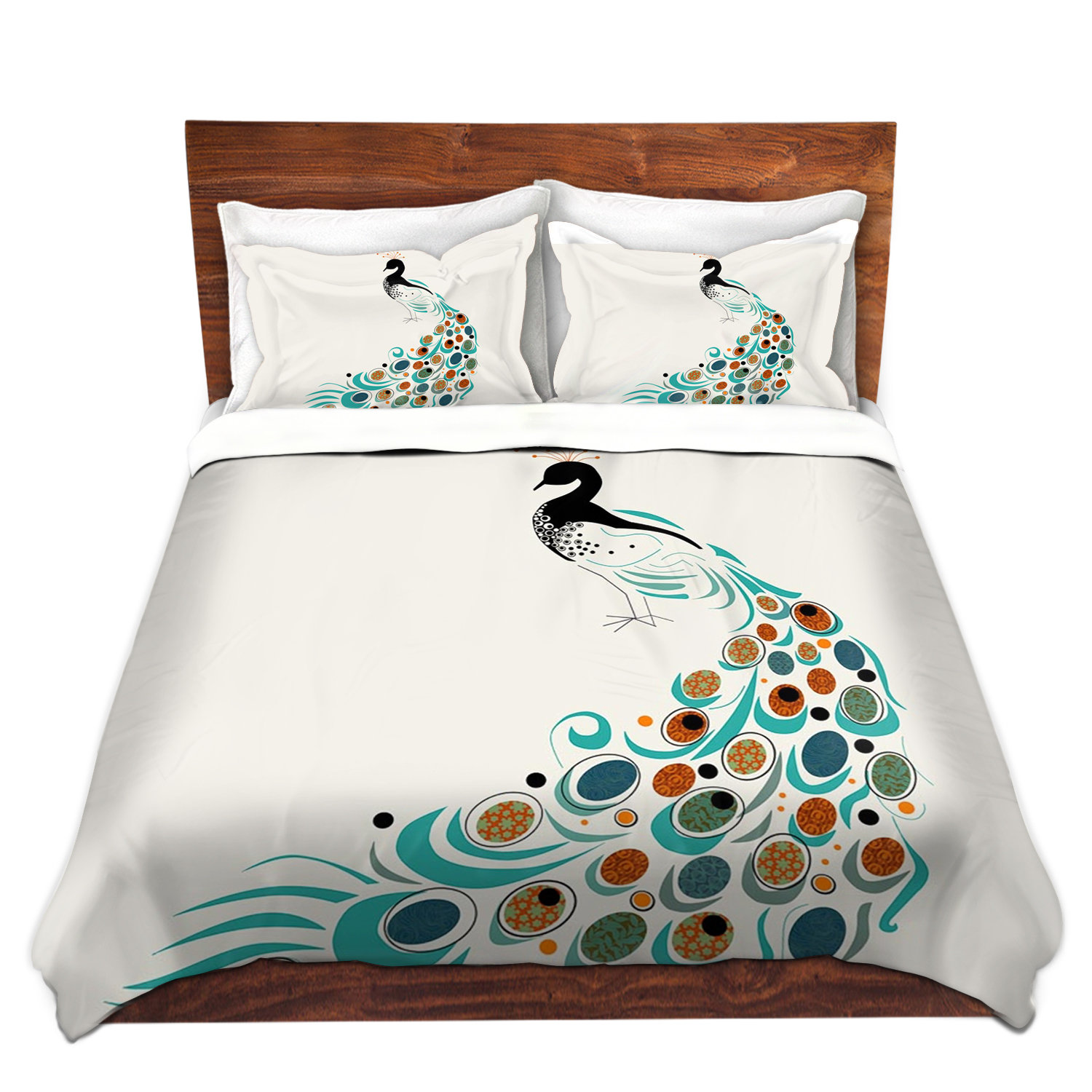 East Urban Home Peacock II Duvet Cover Set Wayfair