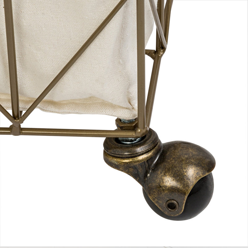 Coastal Decorative Rolling Laundry Hamper Reviews Birch Lane