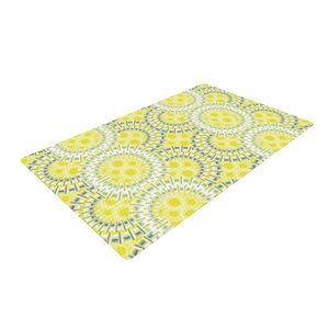 Miranda Mol Blossoming Buds Yellow/Gray Area Rug