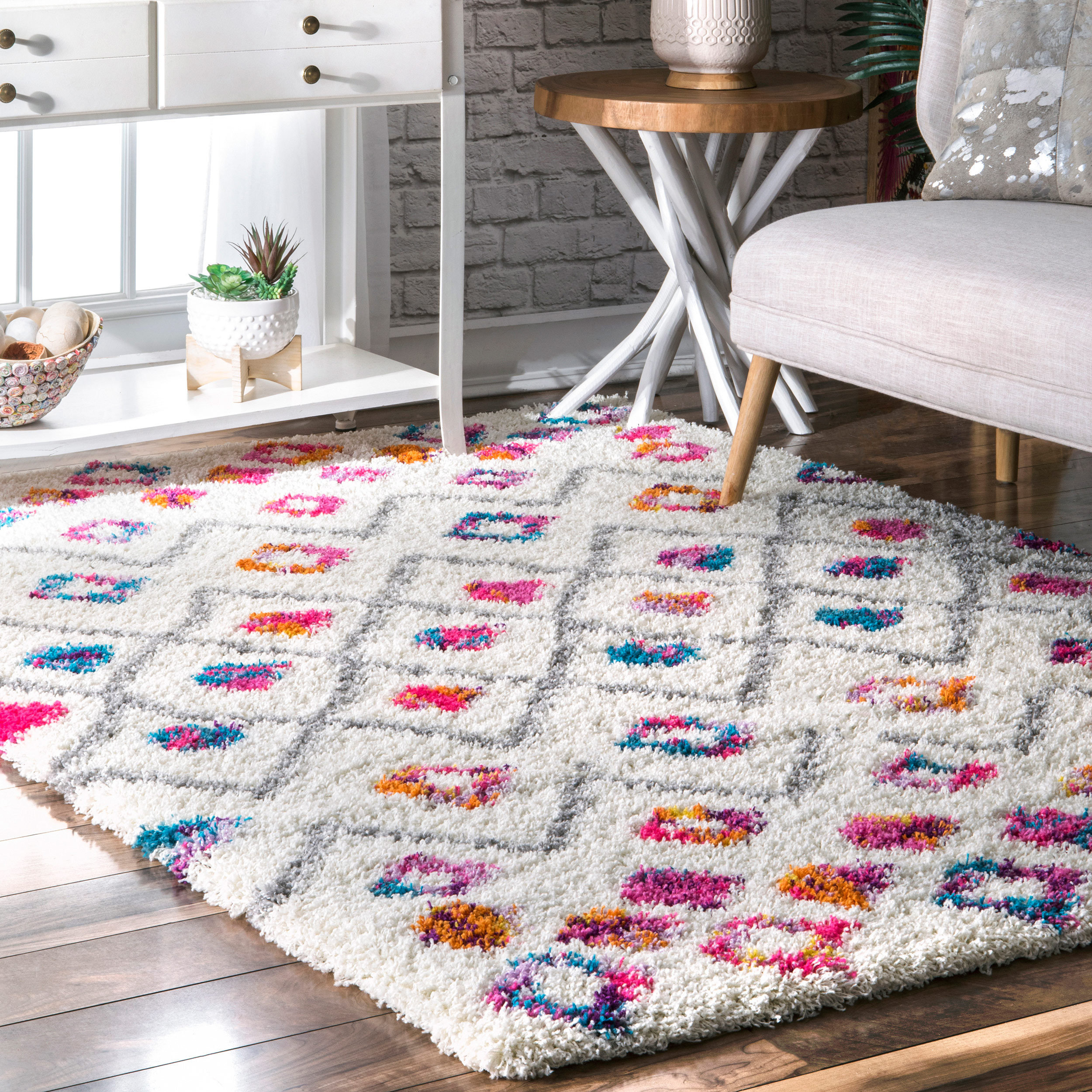 Mack Milo Abramson Geometric Pink Area Rug Reviews Wayfair