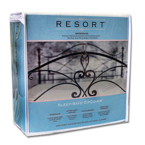 Resort Sleep Safe Zipcover Hypoallergenic Waterproof Mattress Protector by Sleep Safe Bedding