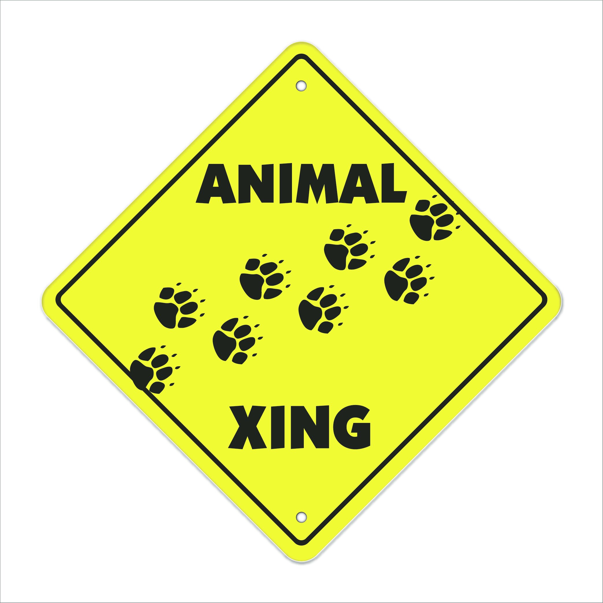 12"x12" plastic funny Frog sign xing Crossings animal 