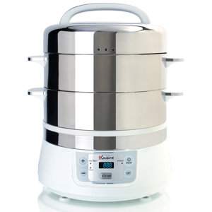 17 Qt. Stainless Steel 2 Tier Electric Food Steamer